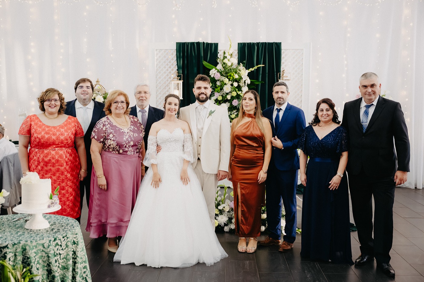 A família reunida na receção