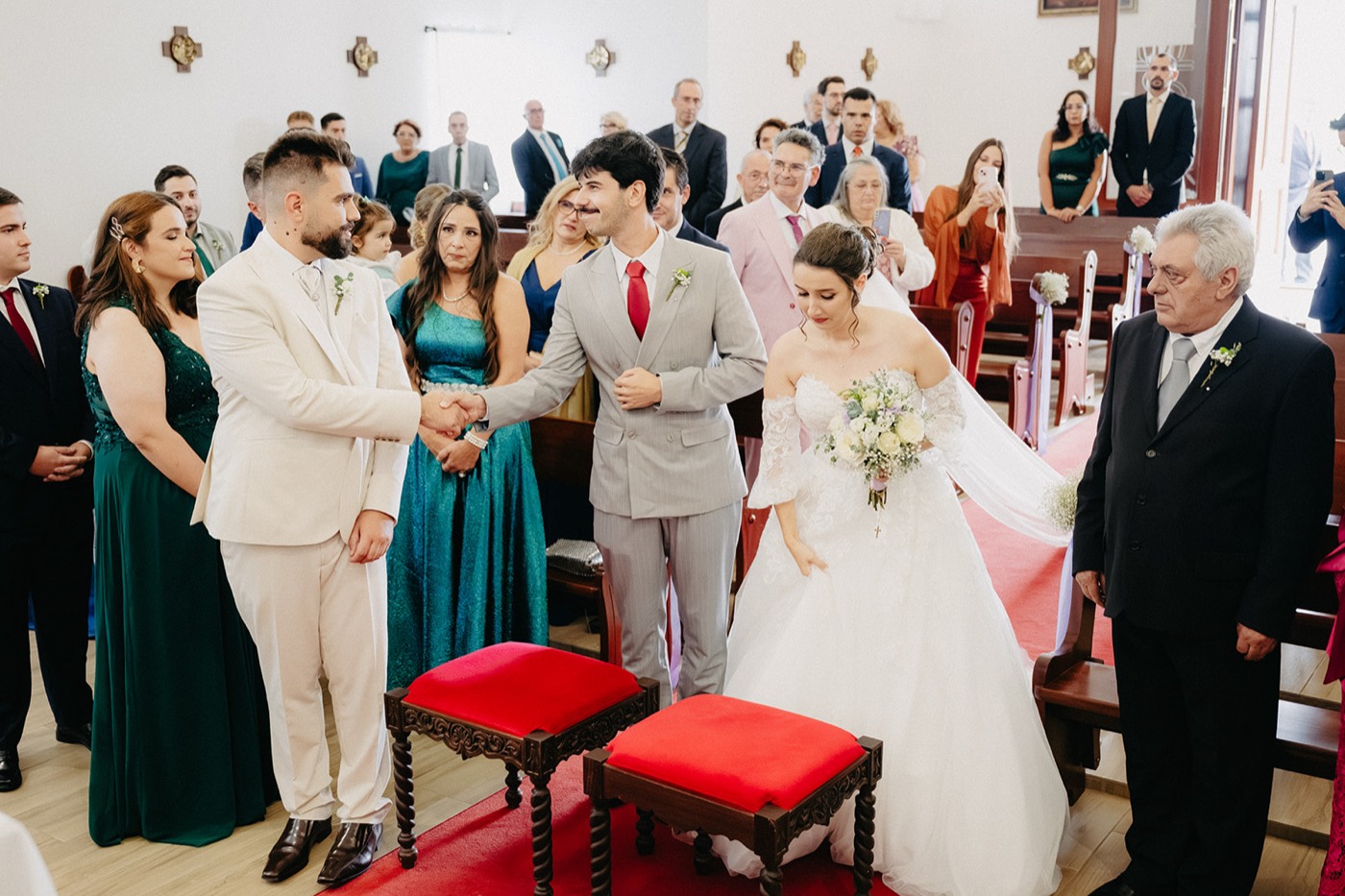 Mariana e Miguel durante os votos
